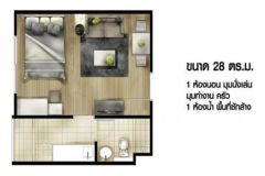 Condominium for Rent 28m² Stud 12/12