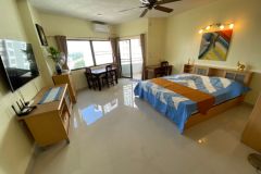 Studio room for rent with river and mountain views, fully furnished at Chiangmai Riverside Condo