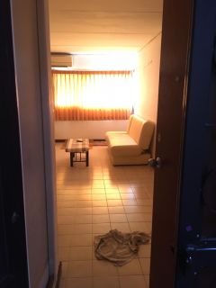 Muang Thong Thani Condo, Building P2, 9th Floor, Room 9/30 with air-con + cheap furniture.