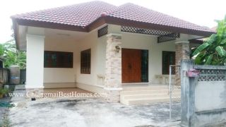 House for rent in Sansai, Outer Ring Rd., 5.5 km. from Rimping MiChok plaza, 1 km. from Phu Doi mark